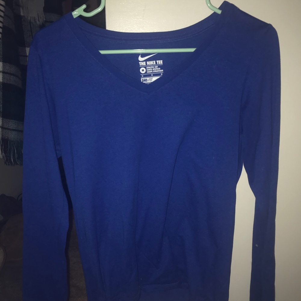 Nike blue long sleeve tee shirt